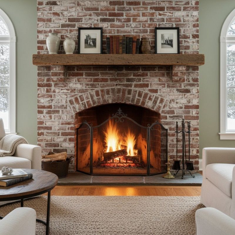 Brick Fireplace Installation